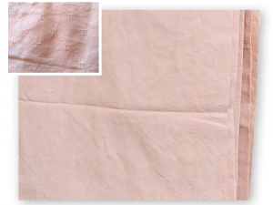 Sweet light pink linen fabric with a pretty texture (see inset). Summer lightweight. This fabric will need ironing. 6 yds x 60" wide. Enough for 2-4 culottes or skirts or 2-3 dresses/jumpers, depending on size of garment.